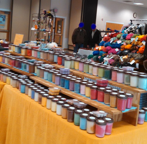 Soy candles at a craft show