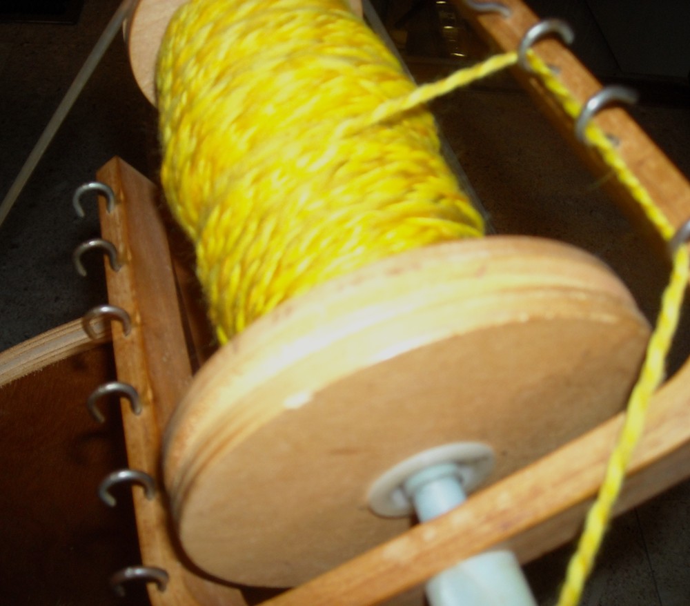 Two ply golden yarn