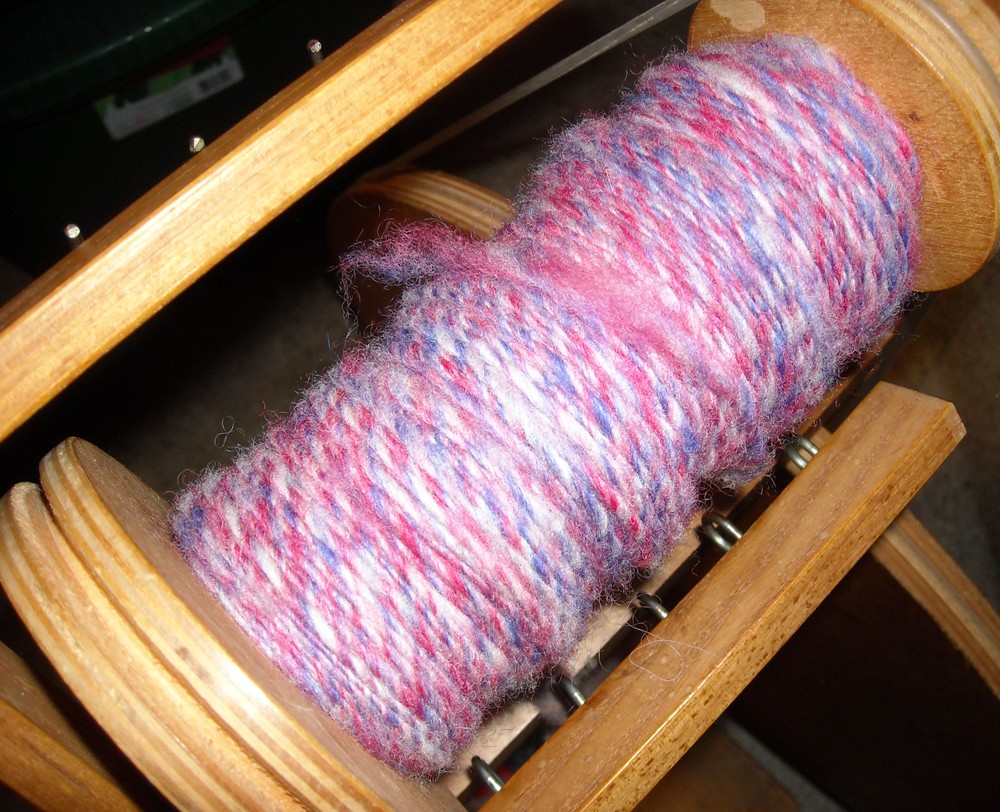 2+ oz. of spun wool yarn