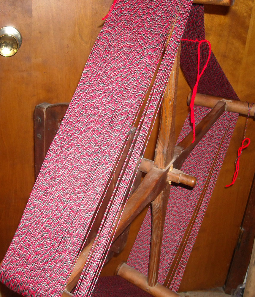 linen yarn on click reel