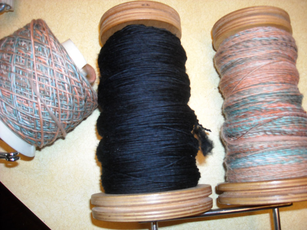 wool yarn ready to ply