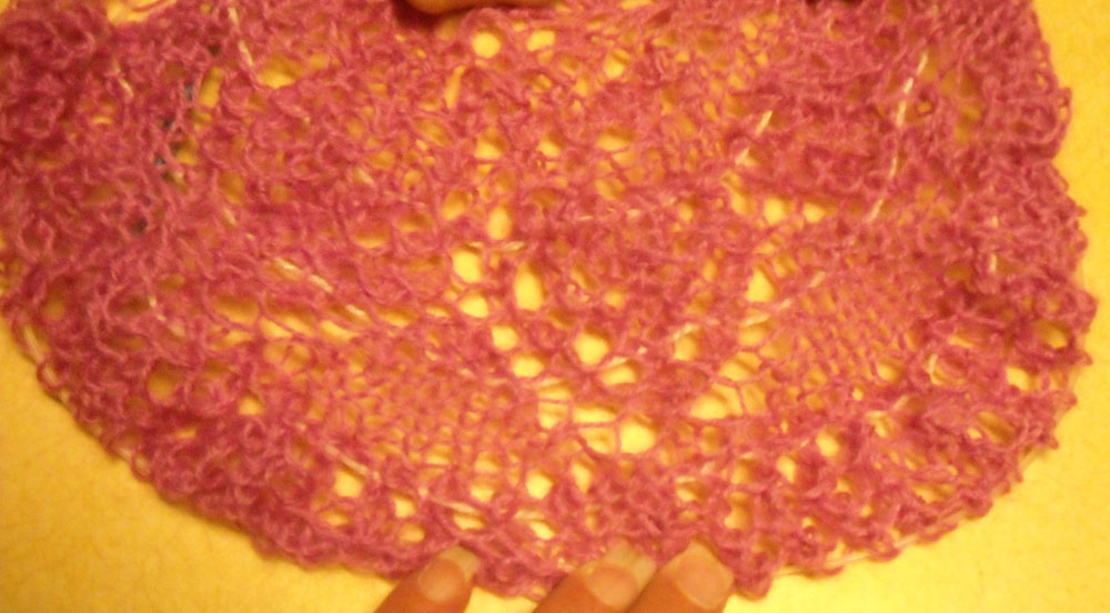 lace shawl start