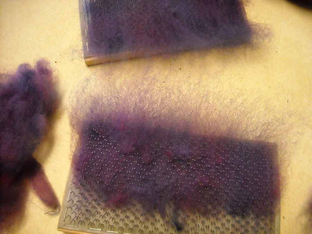 hand processing wool